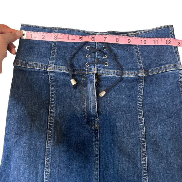 Free People Lace Up Modern Femme High Waisted Mini Skirt Size 2 - Picture 7 of 9
